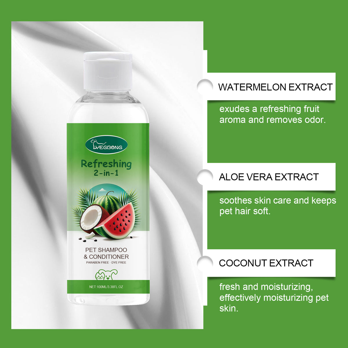 Vetsuno FreshBath™ Gel lavant 2-en-1