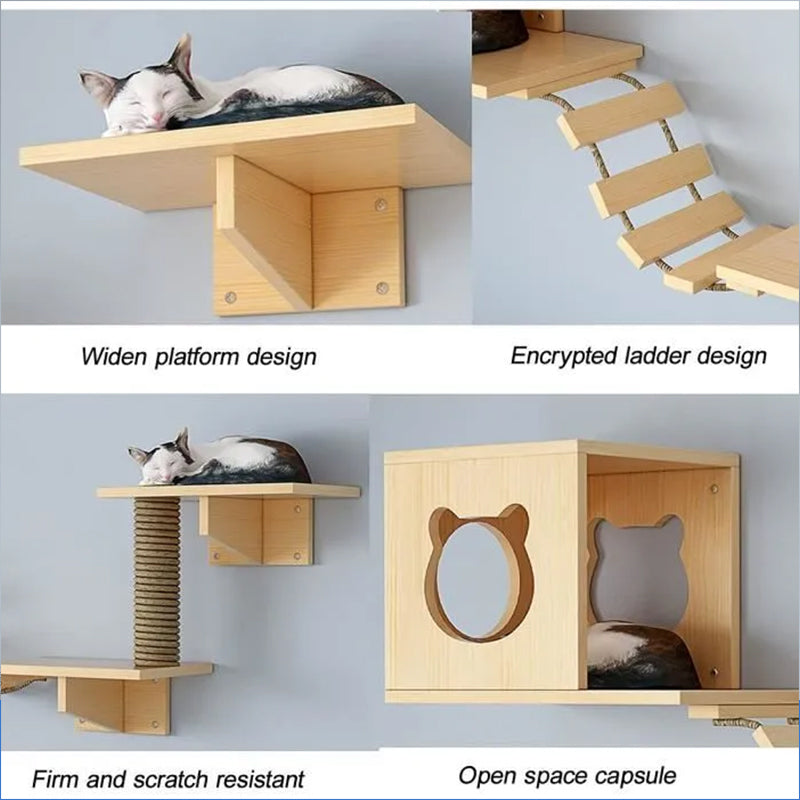 Vetsuno ClimbNest™ Parcours mural pour chat