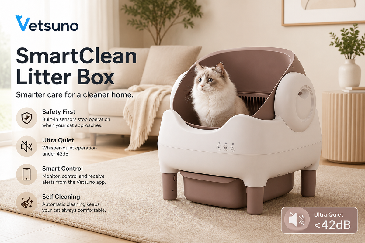 Vetsuno SmartClean Pro self-cleaning litter box
