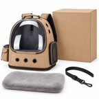 Vetsuno Explorer pet backpack with removable cushion, safety tether and packaging