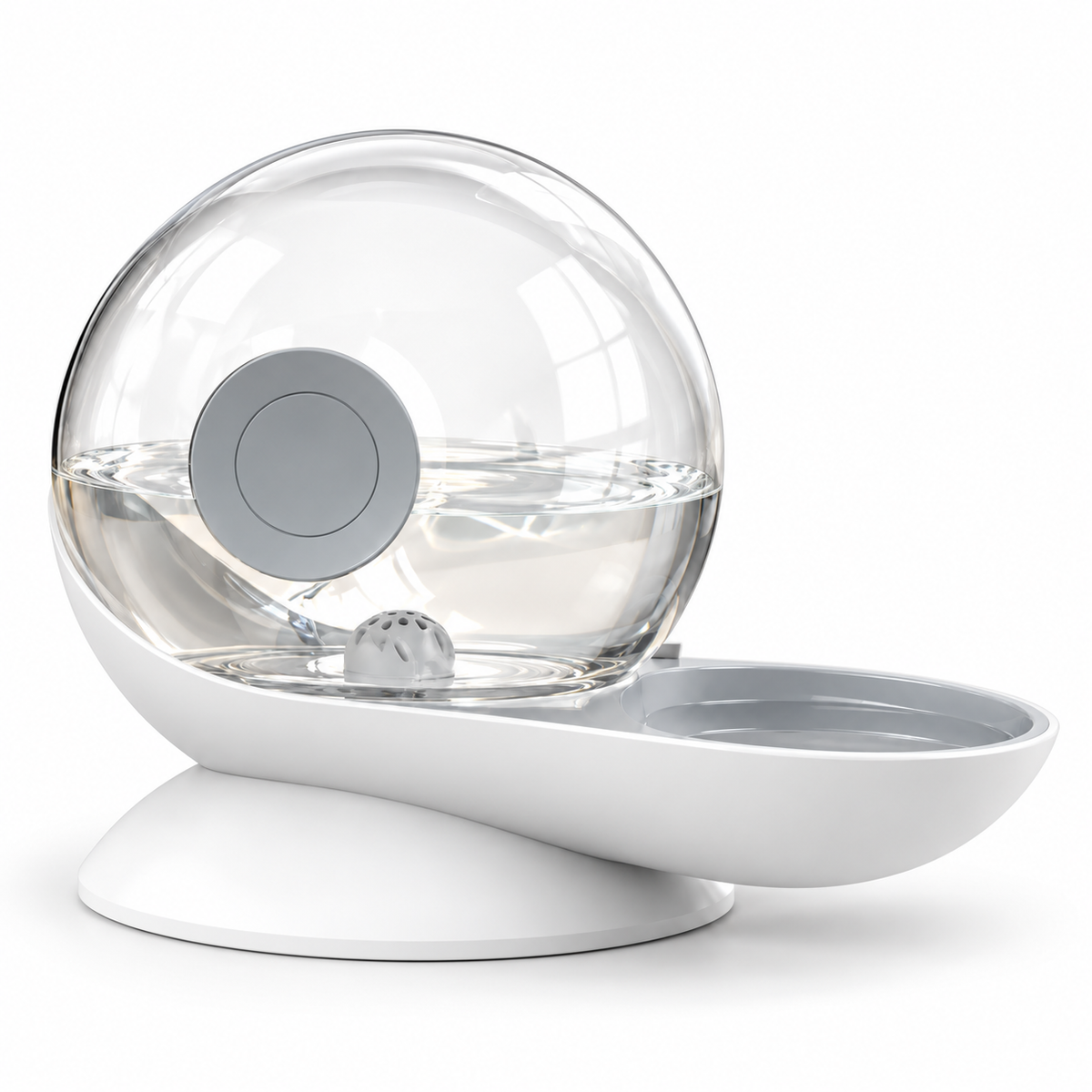 Vetsuno SmartFlow 2.8L gravity water dispenser in gray on a white background
