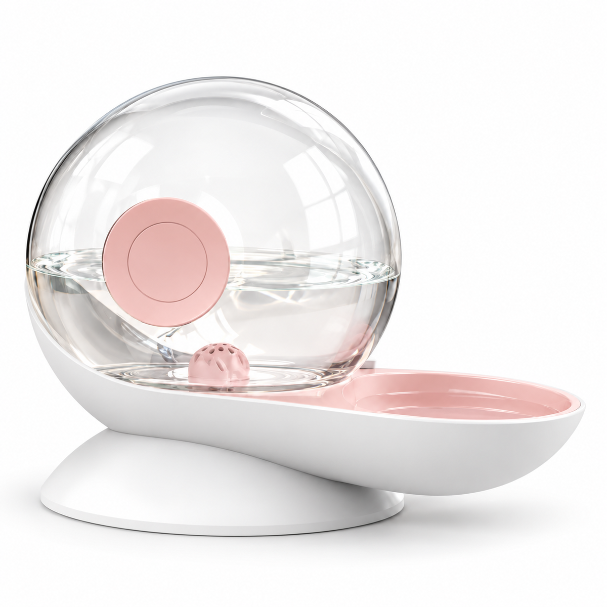 Vetsuno SmartFlow 2.8L gravity water dispenser in pink on a white background